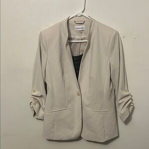 Calvin Klein Women's Cream Blazer